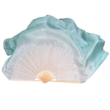 Classical Dance Show Fan DoubleFaced 20 Cm Soft SilkBlend Fabric Reinforced Frame Foldable Performance Fan G Model