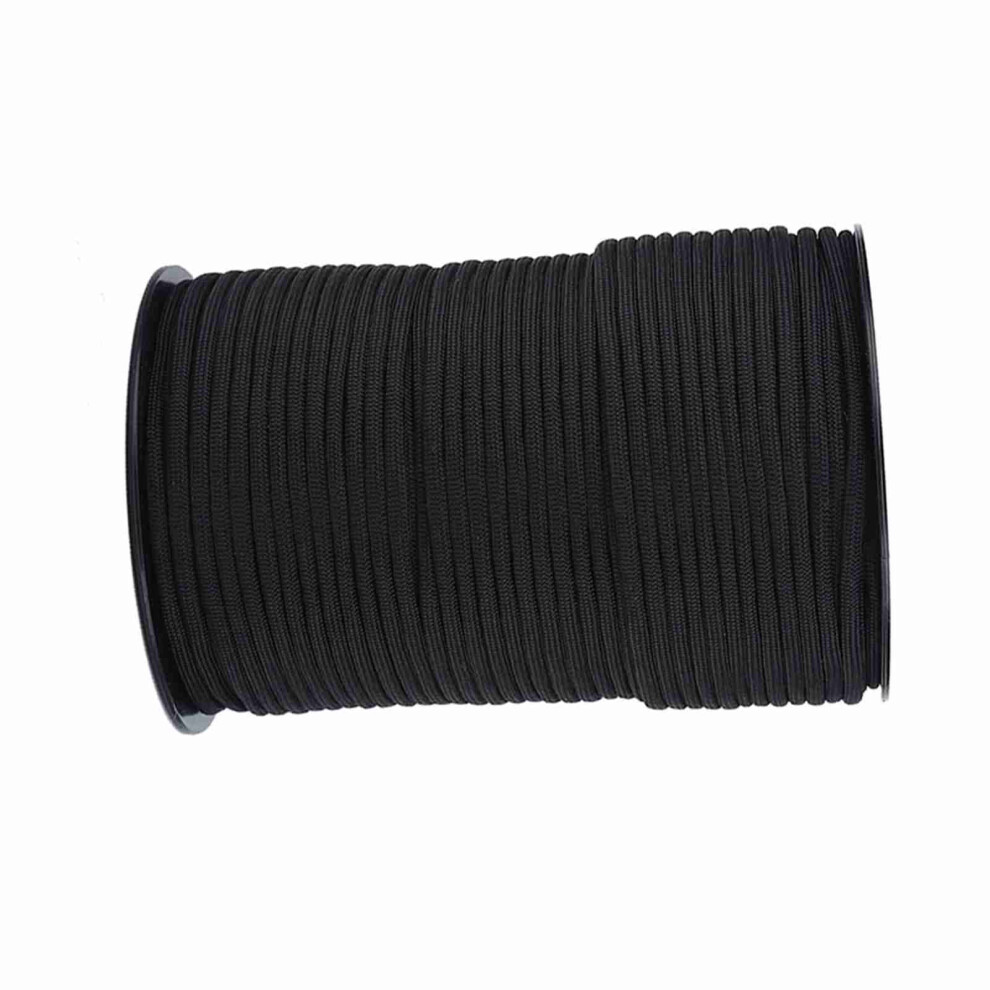 550 Reflective Paracord Parachute Cord Lanyard 9 Strand Core 100M Black 7891362978334