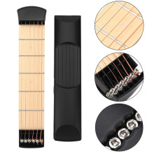 Kompaktes 6-Bund-Pocket-Gitarre für linkshändige Anfänger – Üben überall