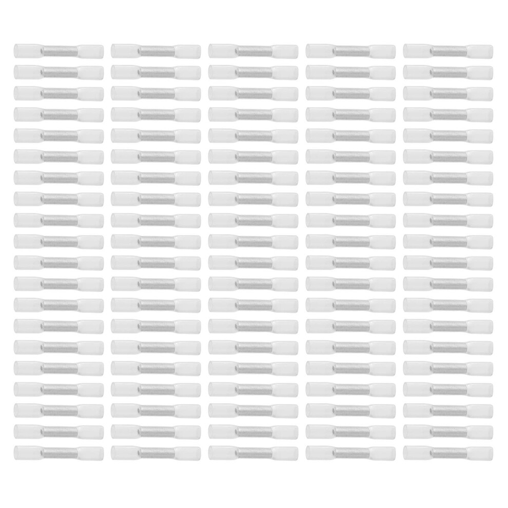 Wire Crimp Connectors 26-24Awg Insulated Heat Shrink Butt Terminals 100Pcs 7891362981877