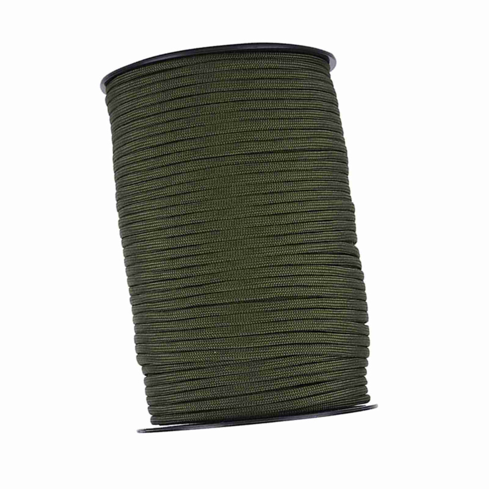 550m Reflective Paracord 9 Strand Army Green, 4mm, 100m