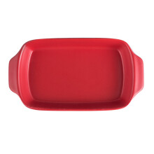 Bake & Serve Rode Keramische Kookgerei met Emaille-achtige Afwerking Voorbehandelde Bakvorm Stapelbare Ovenschaal voor Lasagne Braadkip Oven