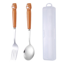 Geschmacksneutrales, ungiftiges Edelstahl-Besteck (Gabel und Löffel), perfekt für alle Bedürfnisse, elegantes, glattes Griffdesign, ergonomischer