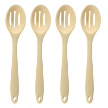 Küchenlöffel mit Schaumfunktion, Edelstahl, Silikon, ergonomisches Design für bequemen Griff, kratzfest, spülmaschinenfest (farbig)