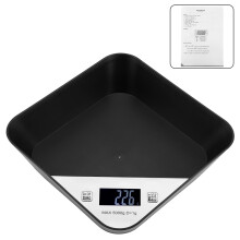 Waga kuchenna zasilana bateryjnie, cyfrowa waga kuchenna z technologią zmiennej podziałki, czerwona (40 x 80 mm)