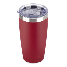 Moderner Reisebecher aus Edelstahl mit Vakuumisolierung für kalte und heiße Getränke, pulverbeschichtet, langlebig und leicht zu reinigen (590 ml)