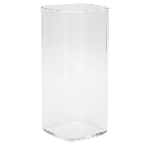 Copos de vidro transparente, copos quadrados que combinam estilo e funcionalidade. 2