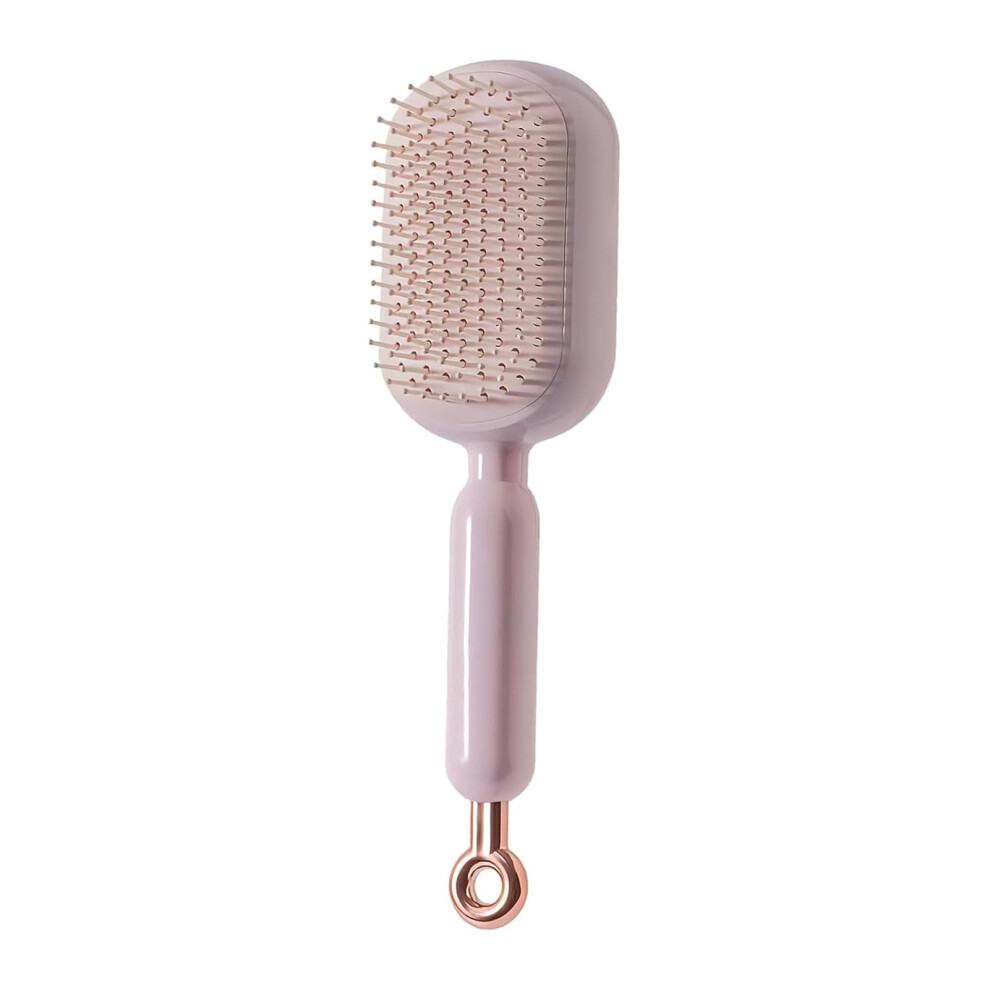 Unisex Pink (Pink) Comfortable Curling Combs Air Cushion Self-Cleaning Brushes For