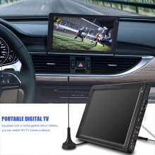 12" Portable HD Analog Digital Color TV Player with 1500mAh Battery