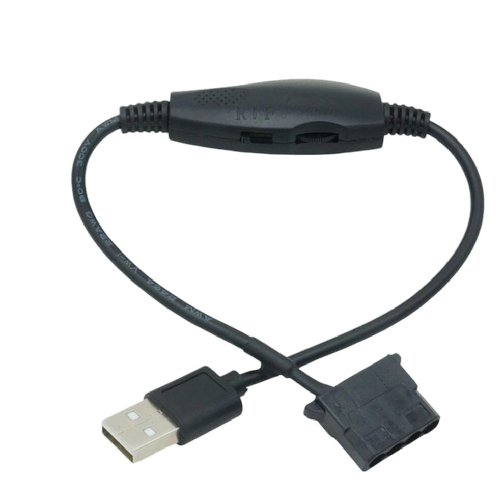 Usb Fan Adapter With Usb 3Pin/4Pin Pwm Connector For Pc, Computer, Desktop Cooling System Full Fan Speed 9105992238224