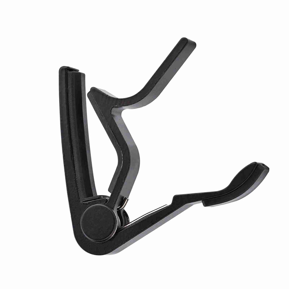 Handheld Tuner And Capo For Folk Guitar Portable Quick-Change Accessory Black 8431362985568