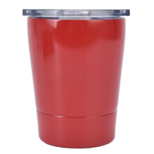 Vaso térmico de doble pared con aislamiento al vacío y acabado con recubrimiento en polvo de 260 ml, taza de viaje de acero inoxidable con tapa a