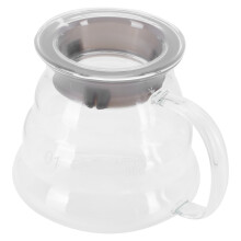 Cafetera transparente, jarra de café con tapa de silicona con diseño en forma de nube y resistencia al calor, cafetera multiusos de vidrio de