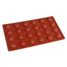 Forma de mini esferas para biscoitos, ideal para gelatina e bolinhas amanteigadas. Molde de silicone para trufas de chocolate, pudim e lanches em