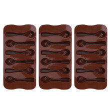 Löffelförmige Schokoladenform, Fondant- und Gelee-Werkzeug zum Dekorieren von Cupcakes und Backwaren, lebensmittelechtes Material, klare