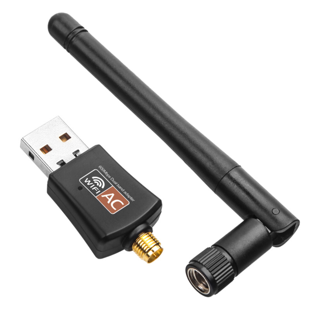 Dual Band Wireless Usb Wifi Adapter 600Mbps With Antenna - 5Ghz/2.4Ghz 7901362986885
