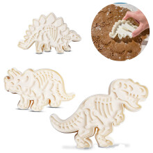 Plaststempel til kaker, silikonform til dinosaurer, ideell for kreative gaver og kjøkkenredskaper, silikonfondantformer, sett med kakeformer til