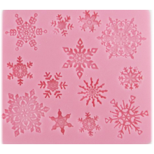 Backform-Set mit Schneeflockenmuster, weihnachtliche Schneeflocken-Silikonformen, leicht zu reinigen, lebensmittelechtes Silikon für Kuchen,