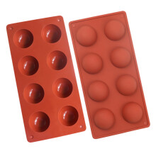 Formas de silicone em formato de meia esfera para chocolate, atóxicas, ideais para trufas, bombas de gordura, gelatina, pudim e bolo. Antiaderentes,