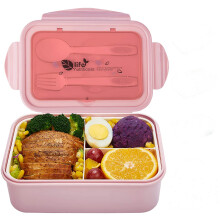 Stilvolle, große Bento-Box für Erwachsene und Jugendliche, mikrowellen- und spülmaschinenfest, auslaufsicherer 3-Fächer-Lunchbehälter, sicheres