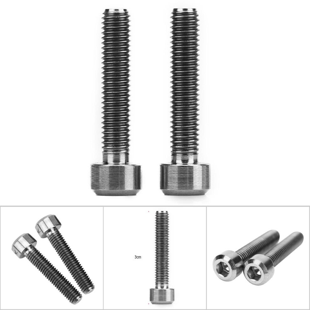 2Pcs Titanium Alloy M5x25mm Bike Brake Handle Bolts, Lightweight & Rust-Resistant 8401362987770