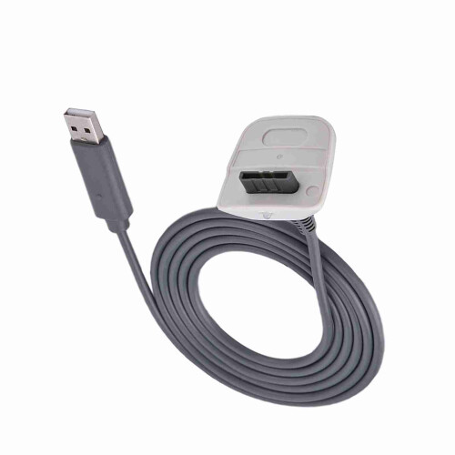 White USB Cable for Xbox 360 Controller - Fast Charge While Playing