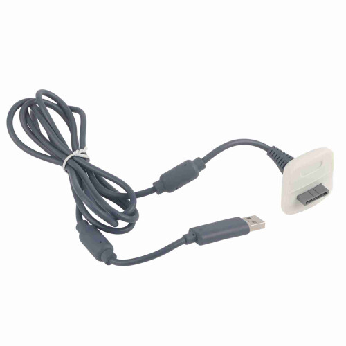 White USB Cable for Xbox 360 Controller - Fast Charge While Playing 2