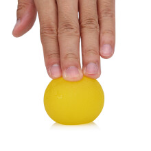 Portable Yellow 15 Silicone Massage Grip Ball for Hand Exercise