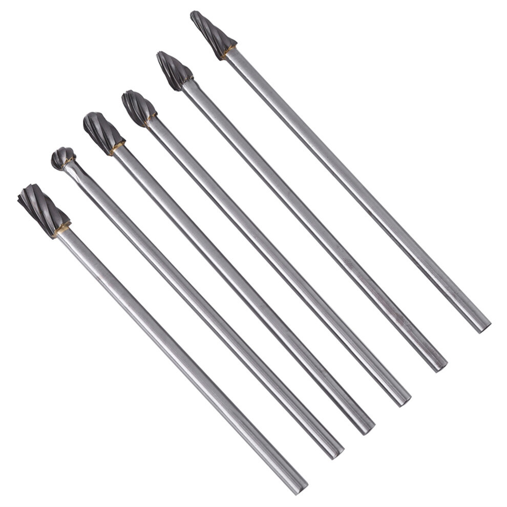 High Hardness 6Pcs Tungsten Carbide Rotary File Set With 6Mm Shank 4071362989322