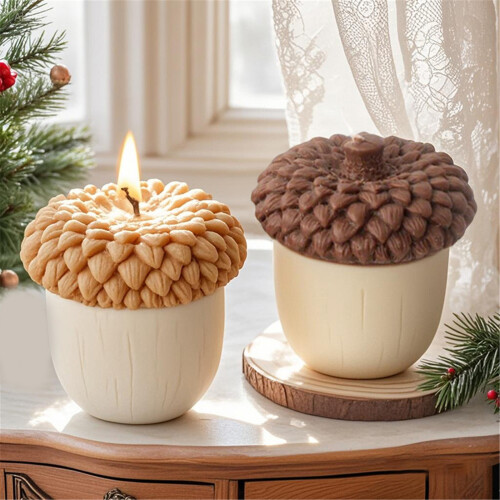 Flexible Pinecone Silicone Mould for Christmas Craft Casting and 2