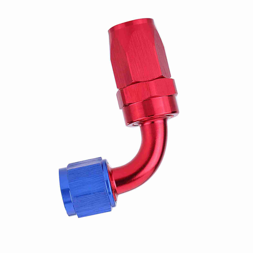 Fuel Line Swivel Fitting An10 Oil Cooler Adapter Anodized 90 Durable Blue/Red 8421362989598