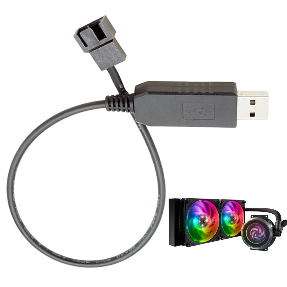 Case Fan Adapter, 3Pin/4Pin Usb Connector, Pwm Splitter Cable For Pc Desktop Cooling System And Car Maintenance 9067246916923