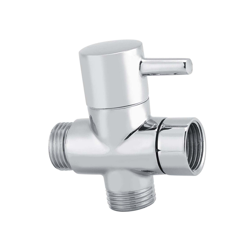 Water Diverter Valve Chrome 3-Way T Shape For Shower Toilet & Bidet 4611362990807
