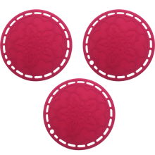 Silicone Artisan Trivet, Non-Slip Flexible Heat Resistant, Multi-Purpose Food Grade Silicone for Easy Washing and Decorative Kitchen, Set of 3