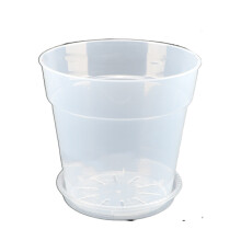 Orchideentöpfe mit Wurzelunterstützung, transparente Anzuchttöpfe mit Wasserablauf und transparenter Glasur, robuster Hartplastikbehälter