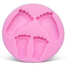 Bezaubernde Babyfüße Fondantform, Silikonform mit hitzebeständiger Antihaftbeschichtung, multifunktionale DIY-Backform, lebensmittelechtes