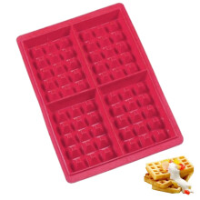 Hartvormige siliconen wafelbakvorm, multifunctioneel keukenhulpmiddel voor chocolade en snoep, gemakkelijk schoon te maken en flexibele siliconen mal.