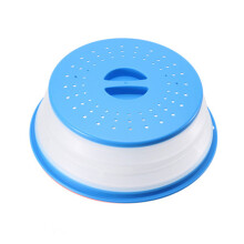 Microwave Plate Cover, Heat Resistant Silicone & Plastic Food Cover, Bpa-Free Easy Grip Handle Collapsible Microwave Splatter Cover, Dishwasher Safe P