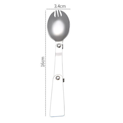 Σετ μαχαιροπήρουνων Spork ταξιδιού, πτυσσόμενο, ελαφρύ, φορητό Spork από ανοξείδωτο 1