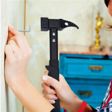 Versatile Outdoor Framing Hammer with Nail Puller Rubber Handle and Lanyard