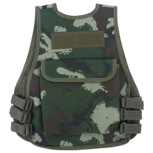 Kinder-Camouflage-Weste mit mehreren Taschen, verstellbar, Dschungel/L Optional