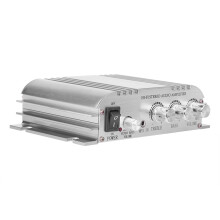 12V Auto-Verstärker 2.0 Hi-Fi Stereo 2.1 Kanal Mini-Verstärker Silber