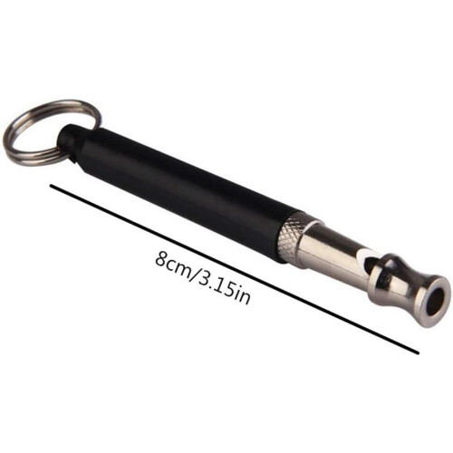 Dog Training Whistle With Lanyard Metal Black 2Pack 1