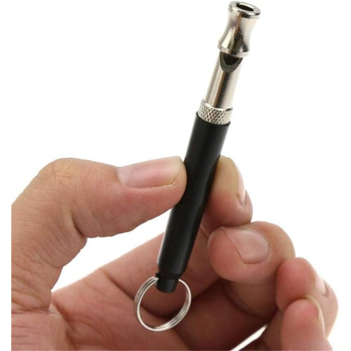 Dog Training Whistle With Lanyard Metal Black 2Pack 2