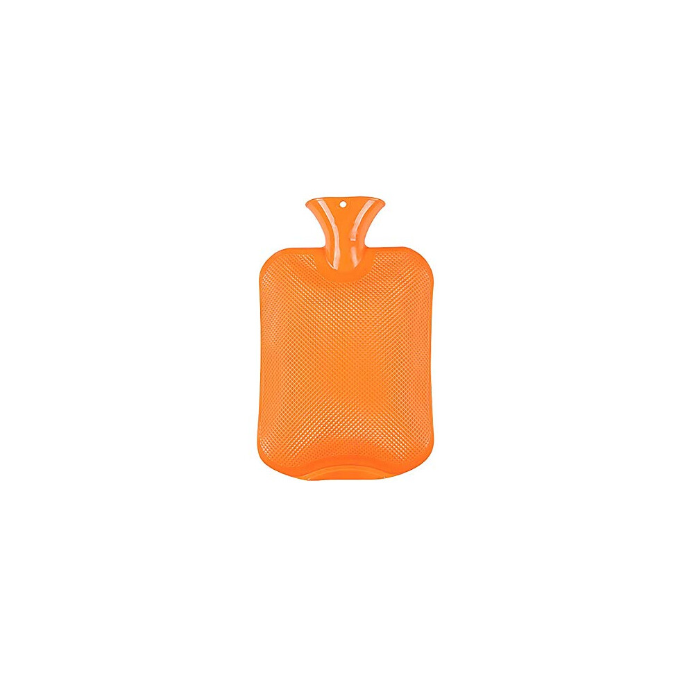 Hot Water Bottle 2000ml Rubber Winter Hand Warmer Portable Thick Orange Warming Bag For Pocket And Feet