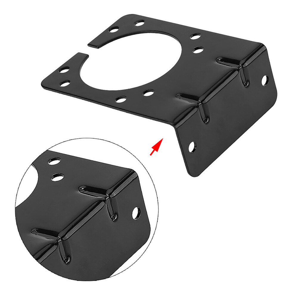 Caravan Towing Trailer 7 Pin Connector Socket With Metal Mounting Bracket Black 5041362997855