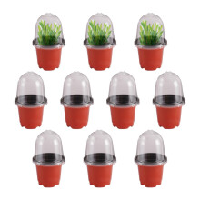 Garden Nursery Pot, 10Piece Reusable Plant Pots With Moisture Dome For Humidity Control And Temperature Regulation