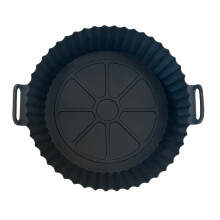 Voedselveilig siliconenmatje voor airfryer, opvouwbaar ontwerp, herbruikbare bakplaat met gemakkelijk schoon te maken oppervlak, multifunctioneel