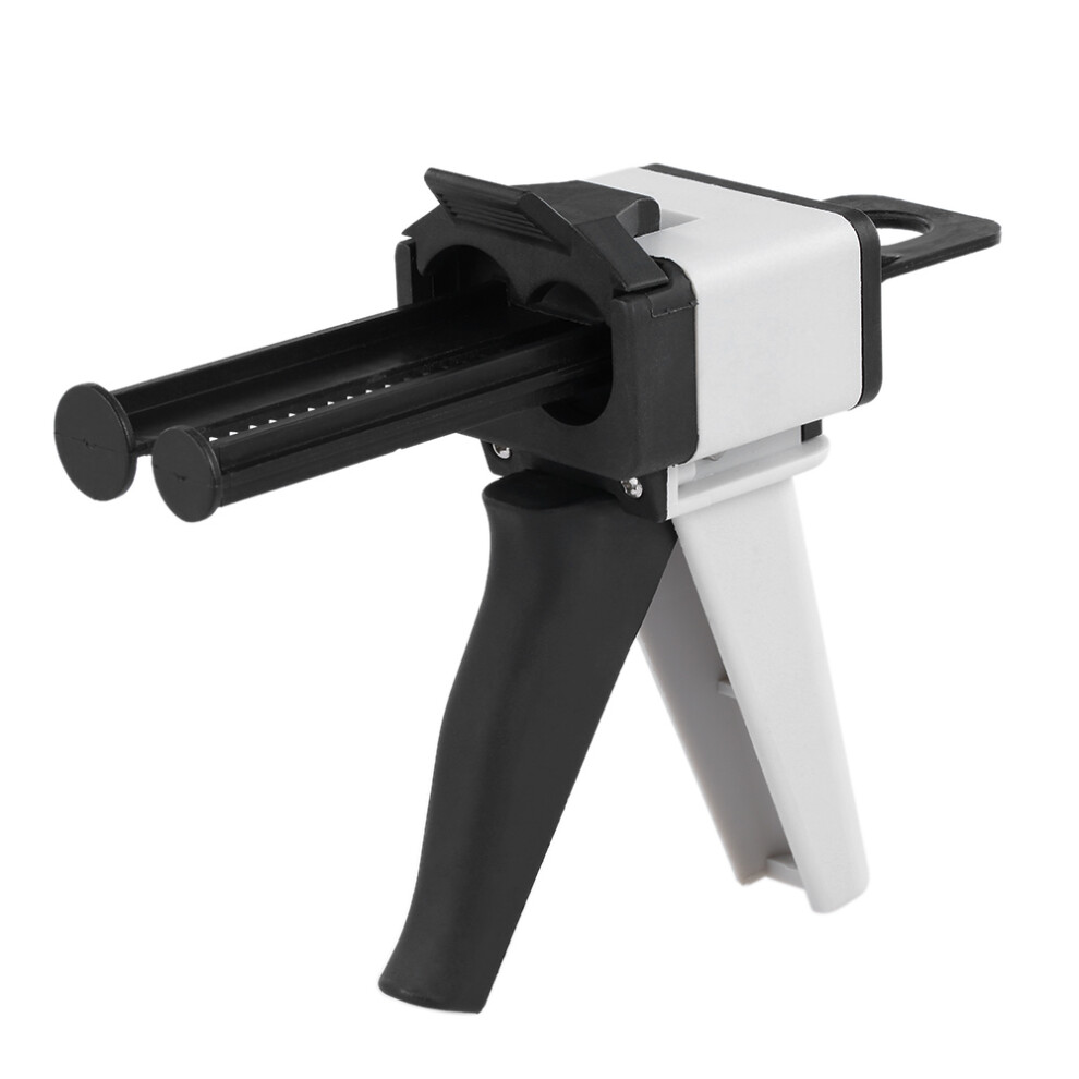 Dental Impression Mixing Dispenser Gun 50ml 1:1/1:2 Silicone Rubber Tool