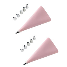 Professionele spuitzakken, 2 stuks herbruikbare cupcake spuitzakken, stevige taartdecoratiezakken, compatibel met roestvrijstalen spuitmondjes,